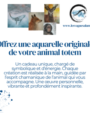 Aquarelle originale et personnalisée de votre animal totem