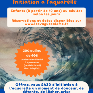 Atelier 2h30 Initiation à l'aquarelle - Débutant
