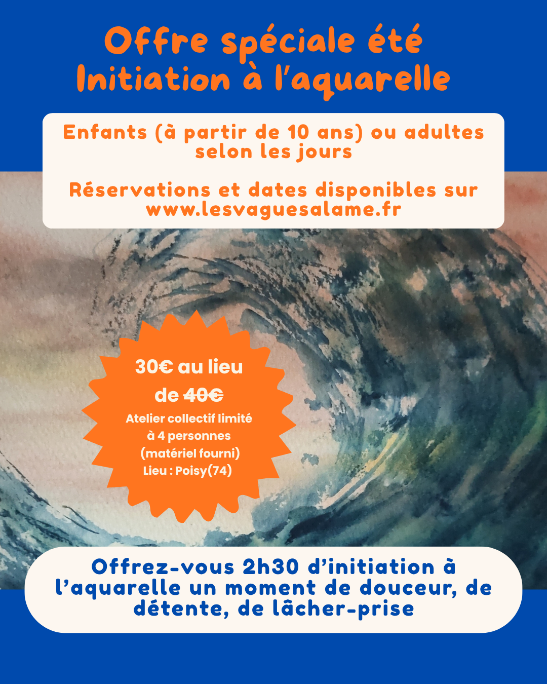Atelier 2h30 Initiation à l'aquarelle - Débutant